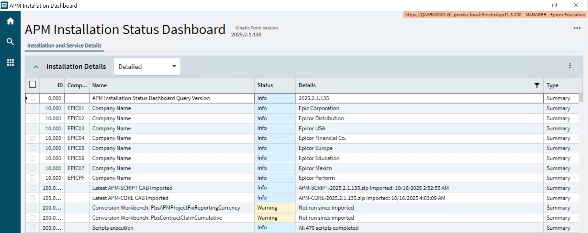 APMInstallationDashboard