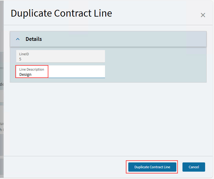 DuplicateContractLineSlideOut
