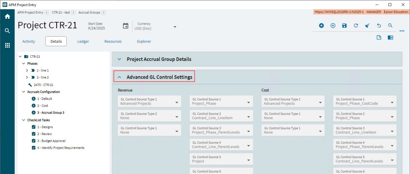 ProjectAccrualsGLControlSettings