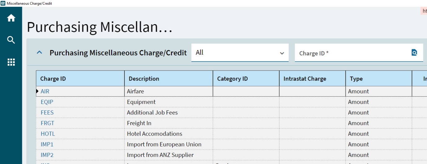 PurchasingMiscChargeCode
