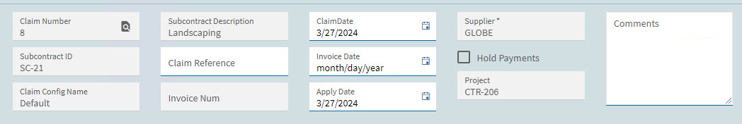 SubcontractClaimDetails