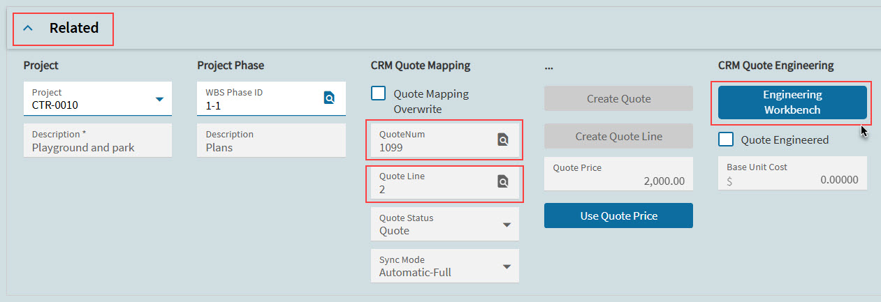 UpdatingRelatedContractLineItemEngineeringWorkbench