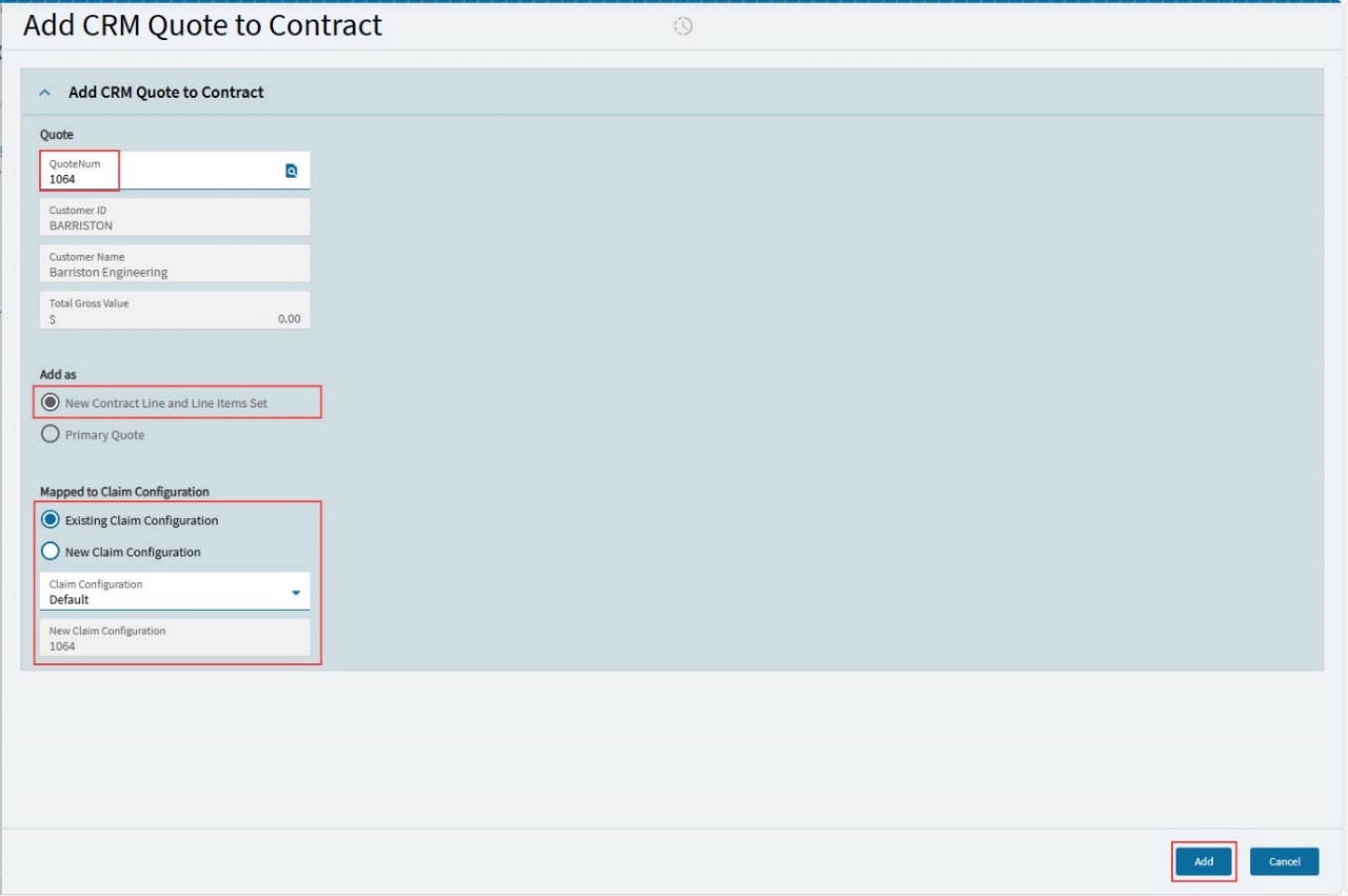 AddCRMQuoteToContract