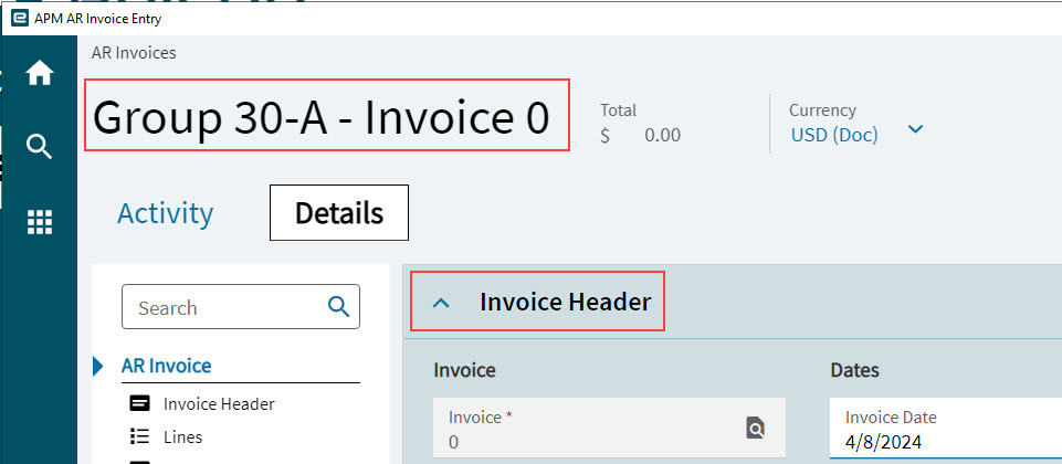 CapturingARInvoiceHeader