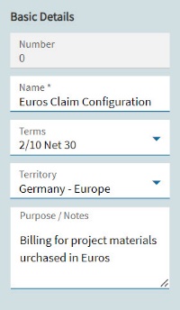 ClaimConfigBasicDetails