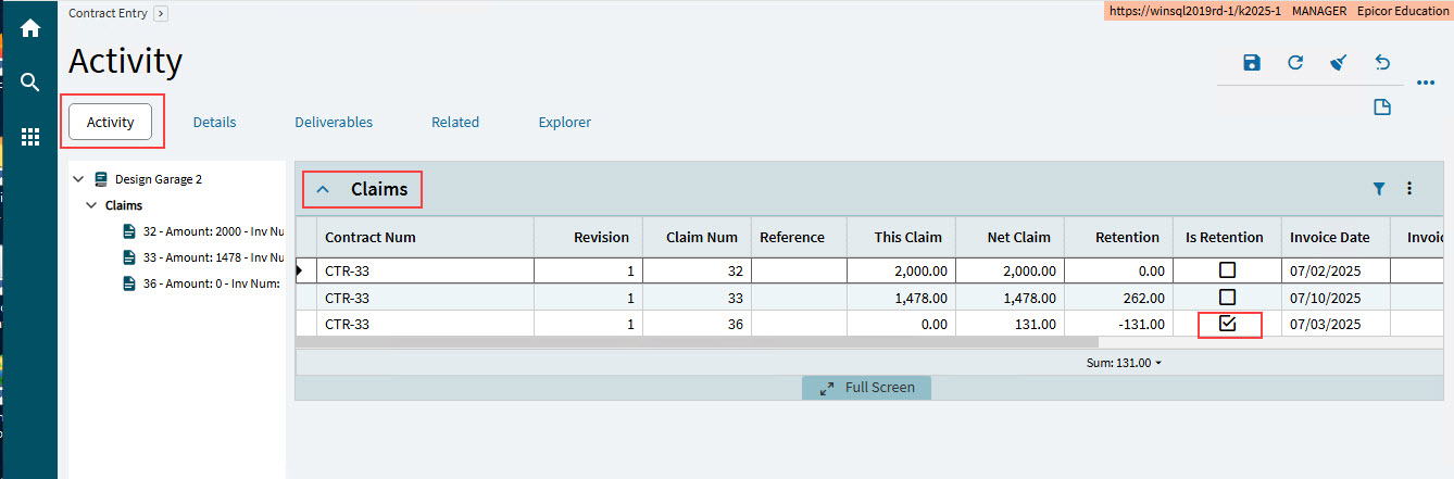 ClaimsActivityOnContractEntry