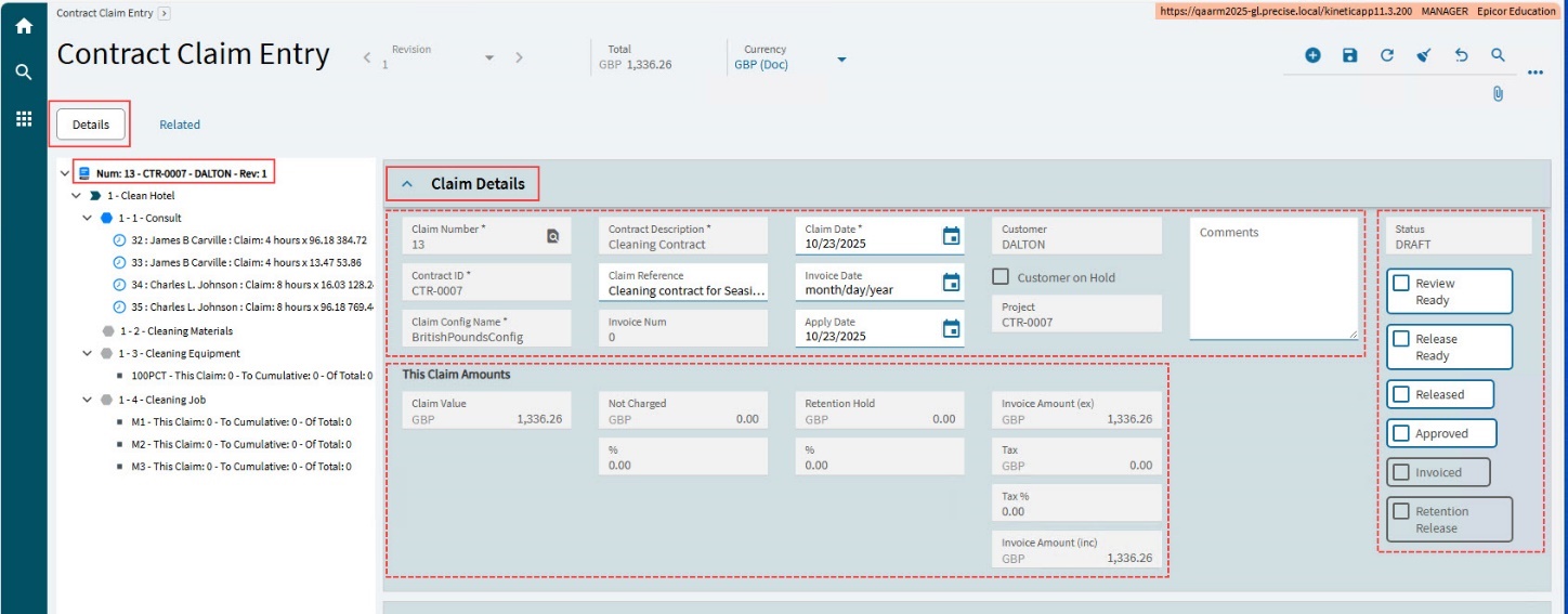ContractClaimDetails