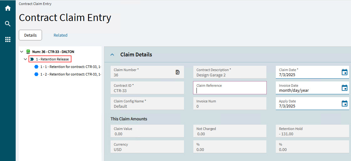 ContractClaimRetentionRelease