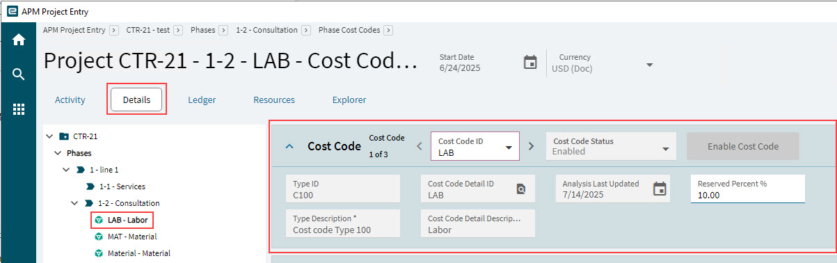 CostCodeSelected