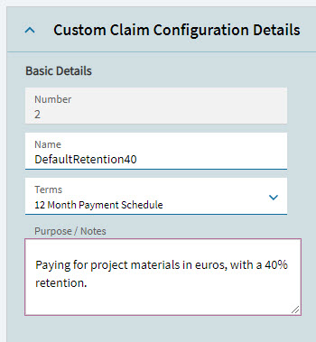 CustomClaimConfigDetails