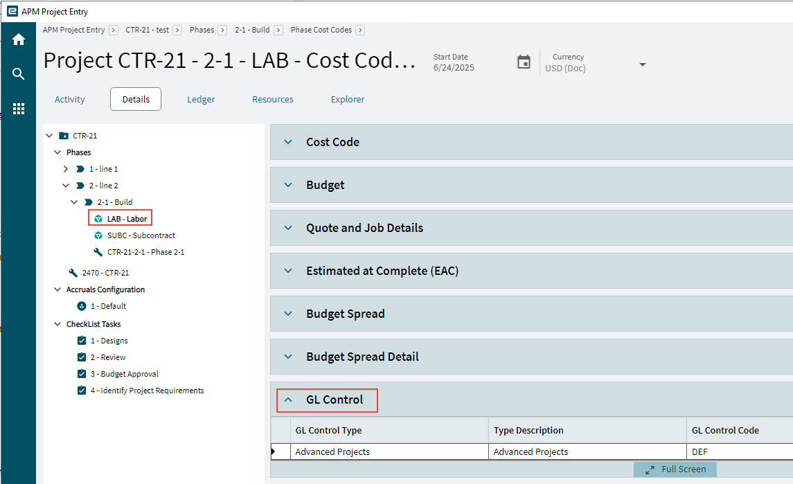GLControlsForCostCode