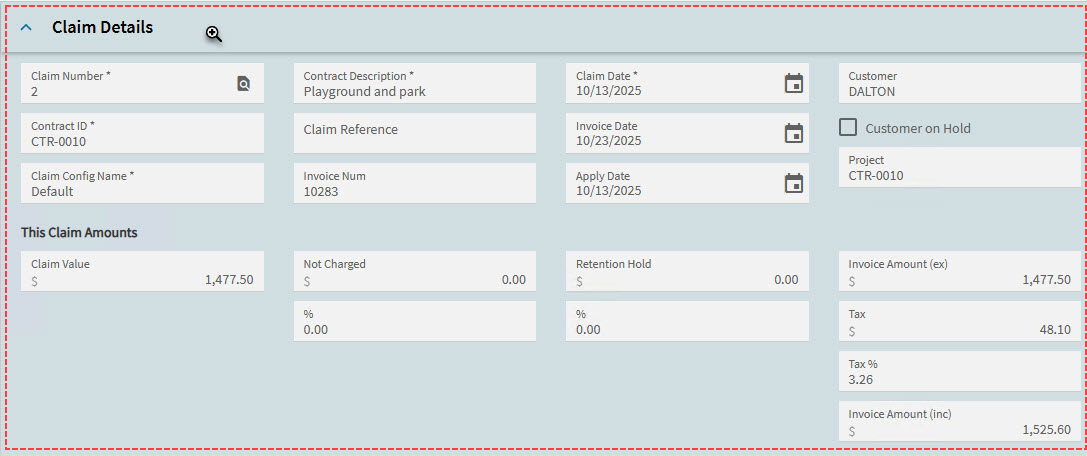 InvoicedClaimDetails