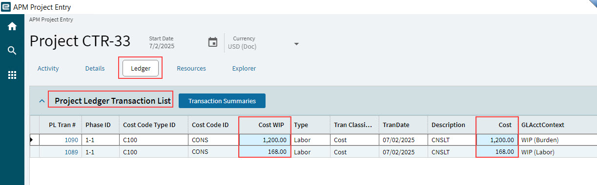ProjectLedgerTransactionList