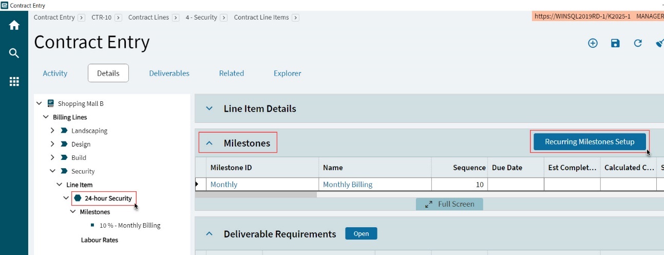 RecurringMilestoneSetup