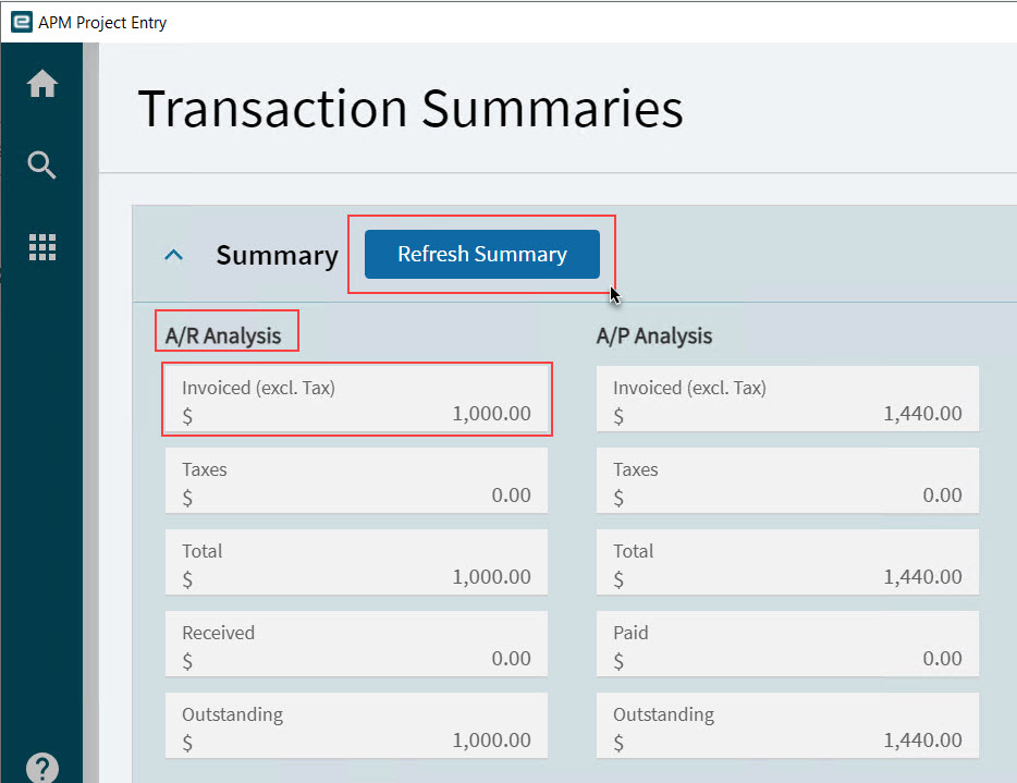 RefreshTranSummary