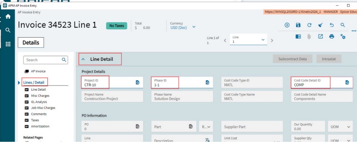 SelectInvLineDetails