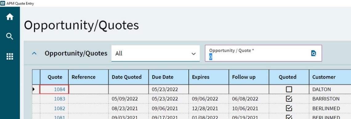 SelectOpportunityQuote