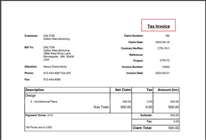 TaxInvoiceReport