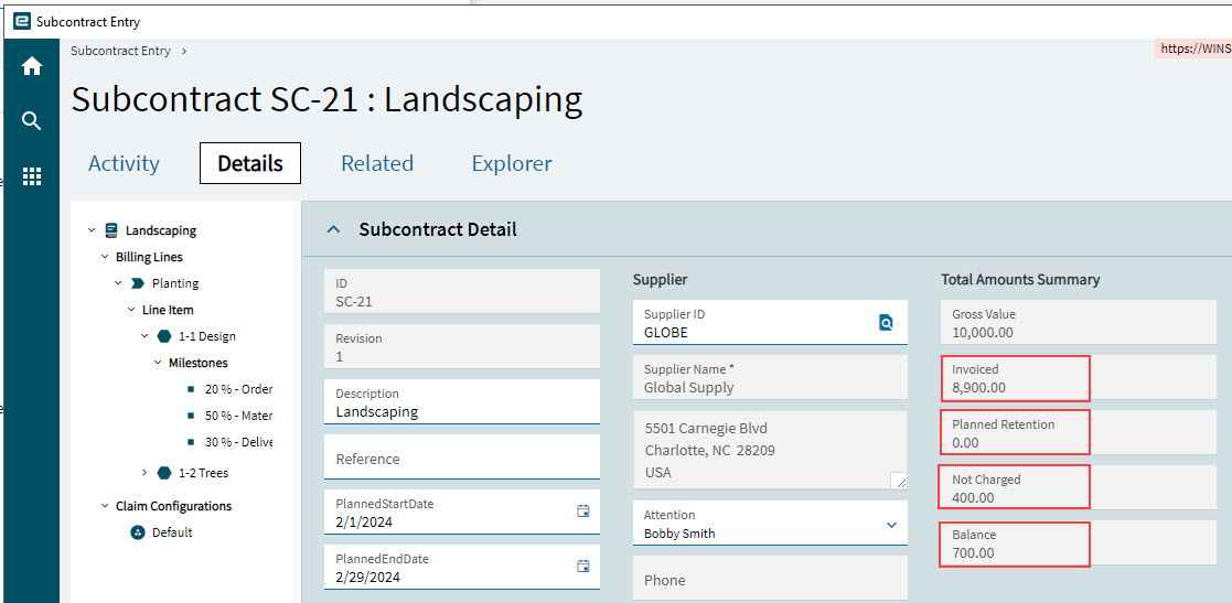 ViewingSubcontractCosts